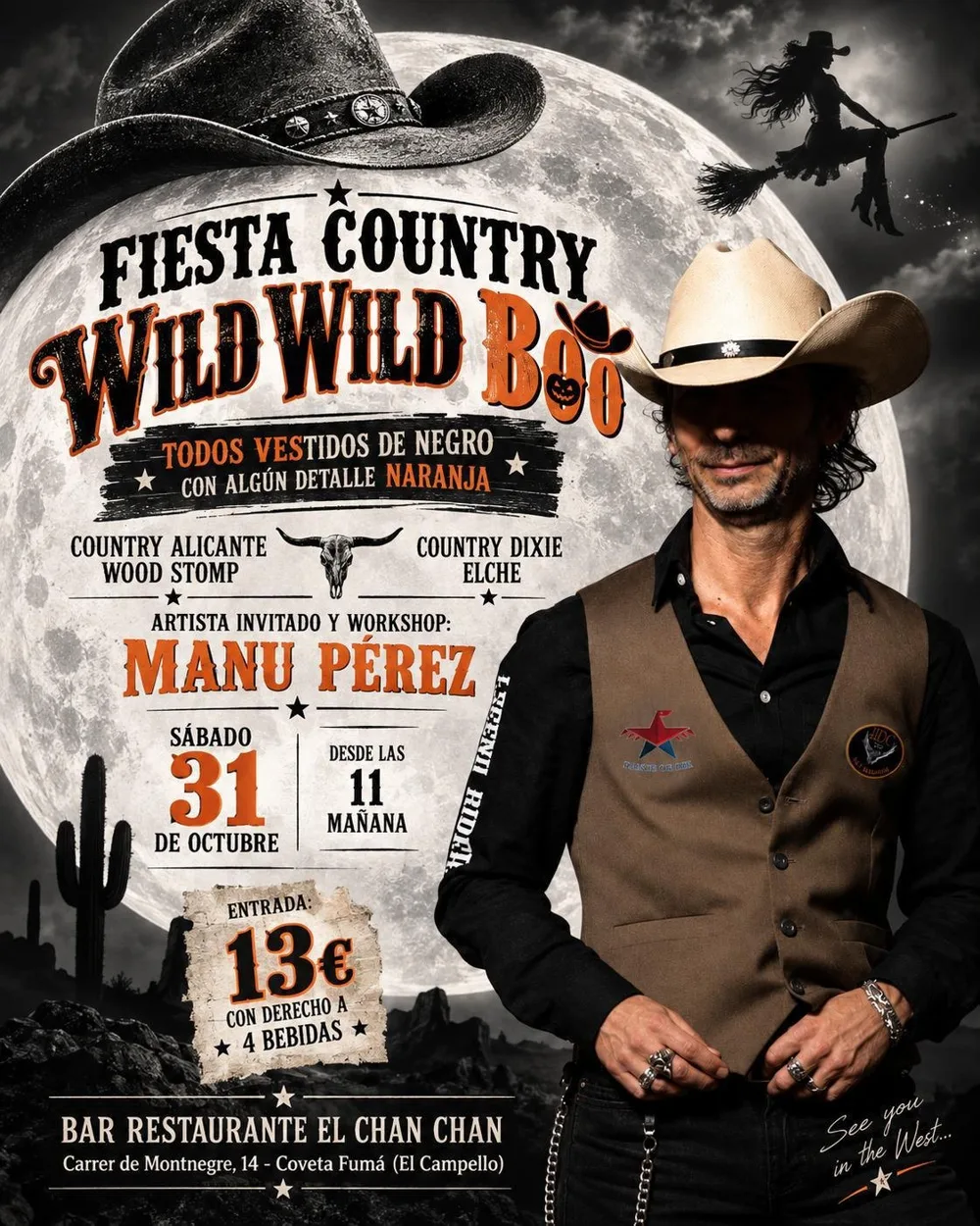 Wild Wild Boo: fiesta country de Halloween en El Campello (Alicante), el 31 de octubre